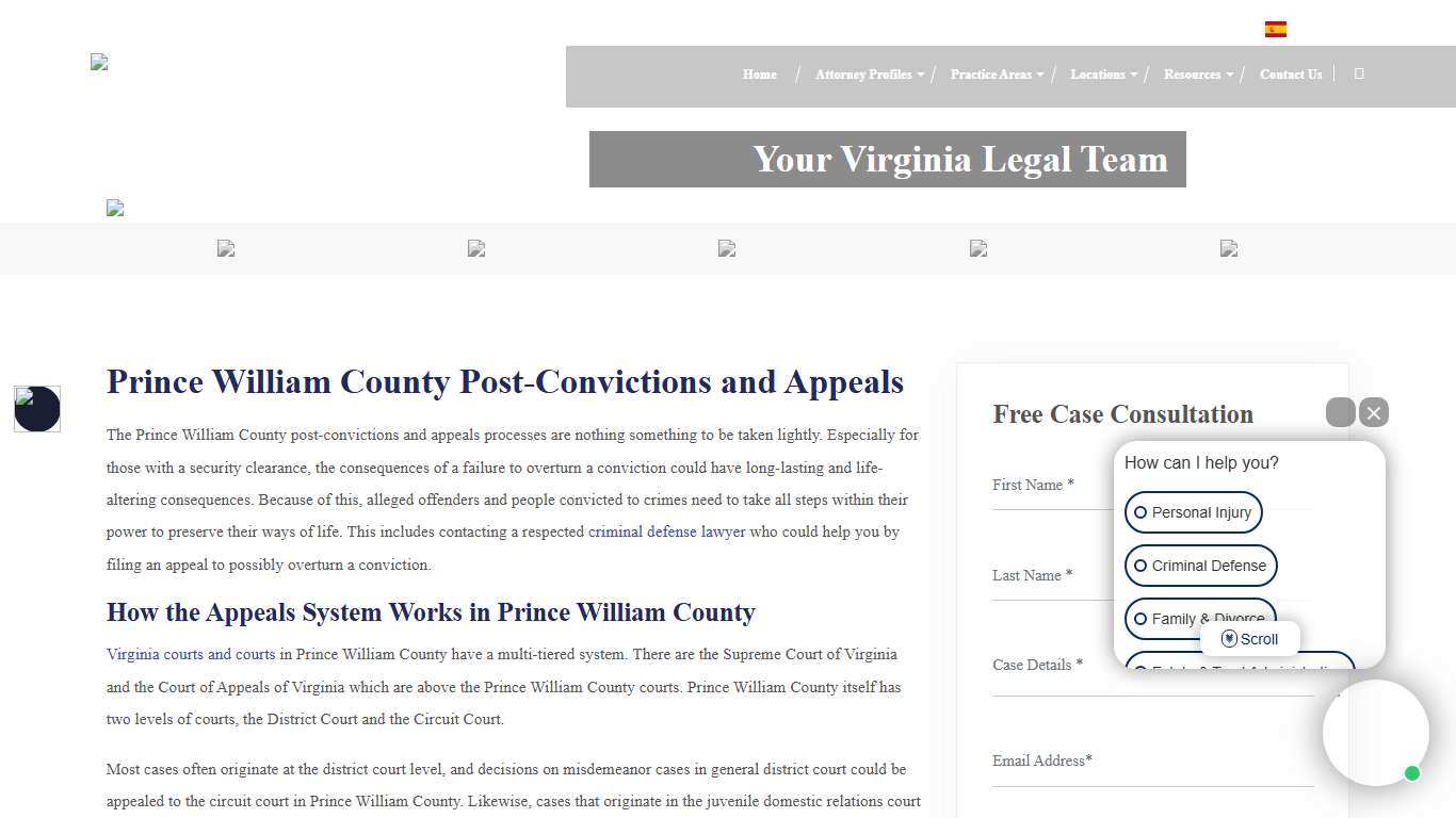 Prince William County Post-Convictions and Appeals